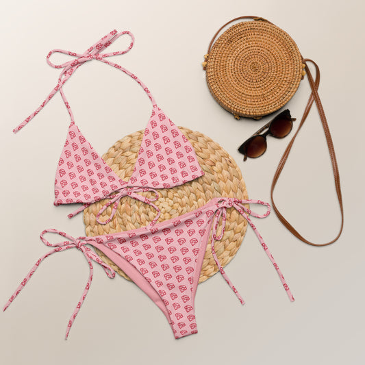 Pinky All-over print recycled string bikini