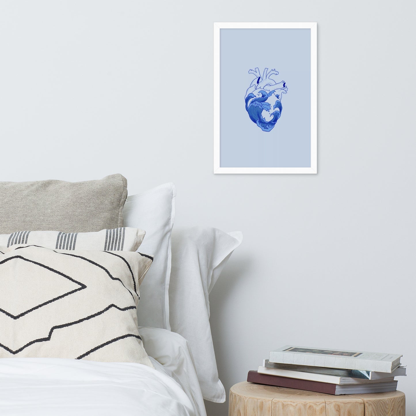 Heartu Blue Framed photo