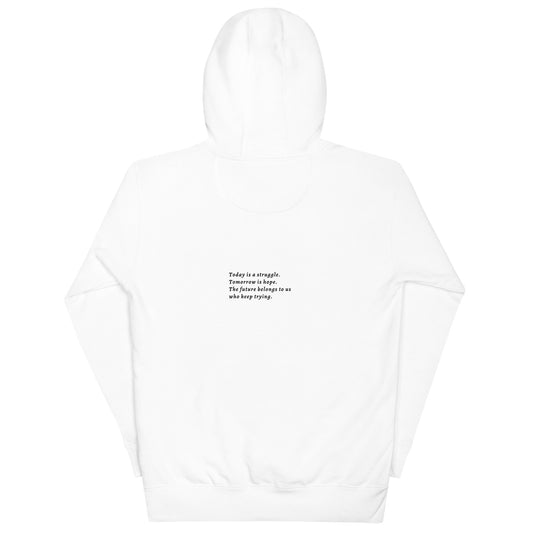 Keep trying - White Fonts Unisex Hoodie